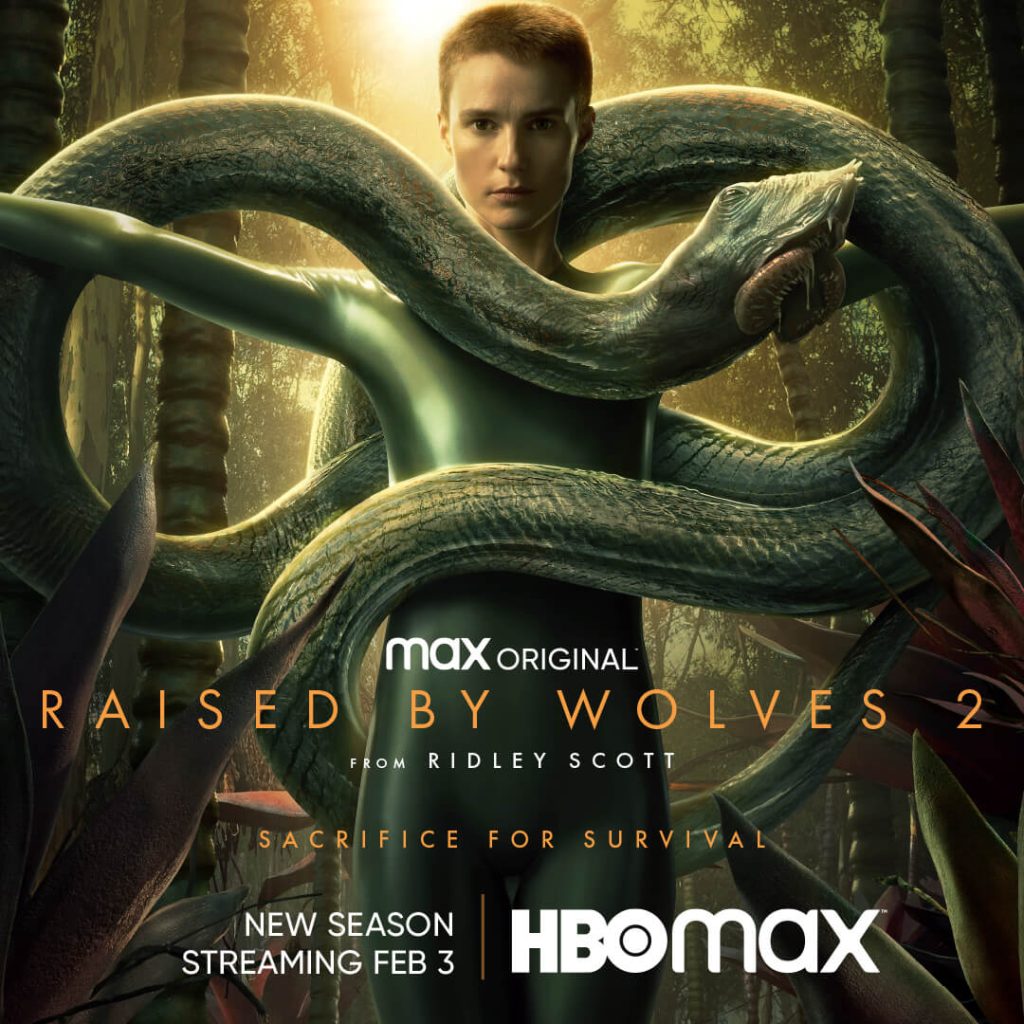 "Raised by Wolves Season 2" exposed poster, the big snake is coming