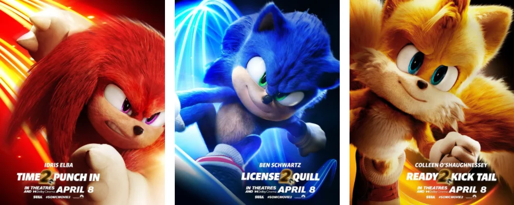 Sonic the Hedgehog 2 Character Posters Released